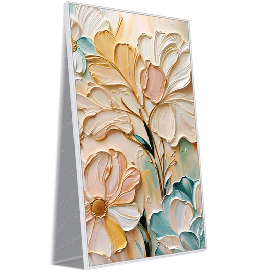 Blush and Gold Harmony canvas wall art by Chitera with elegant floral artwork for modern home décor