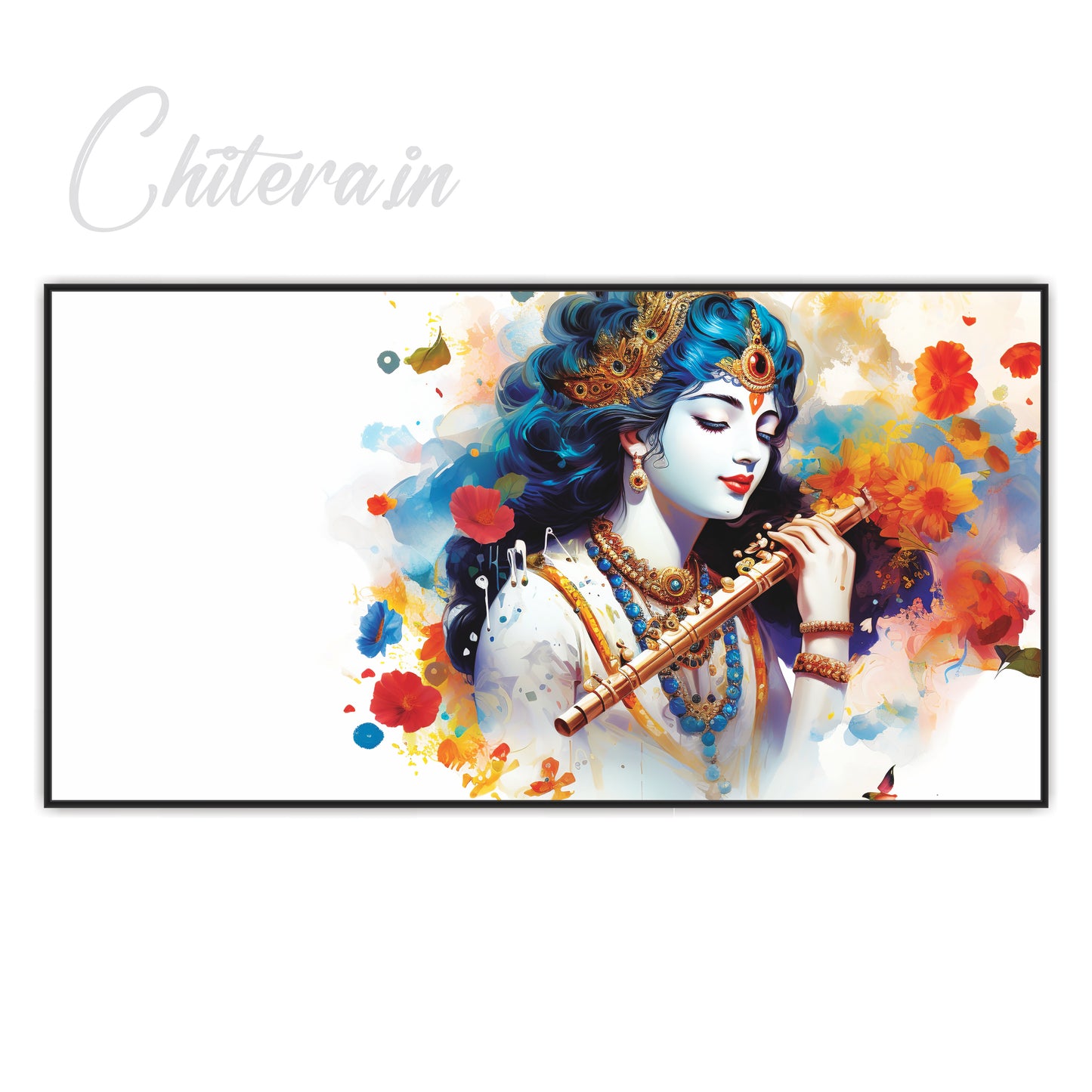 Krishna Flute Wall Canvas Painting